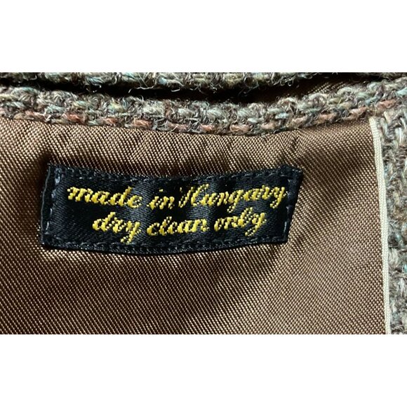 VTG HARRIS TWEED SPORT COAT SZ 42R BROWN 2 BUTTON SINGLE VENT PARTIAL LINED MENS - Picture 6 of 7